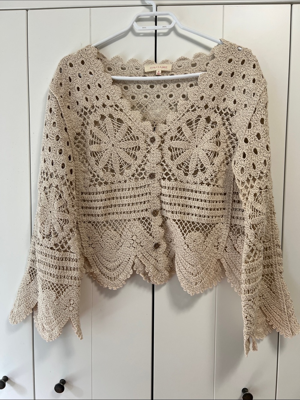 Solitaire cotton lace coverup oversized S fit S-M